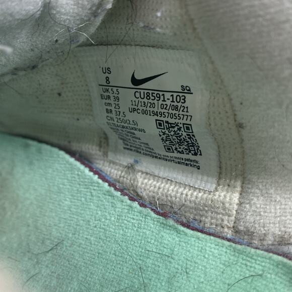 Nike Air Force 1 Shadow Infinite Lilac Womens White Purple Size 8 Shoes Sneakers - Picture 9 of 10